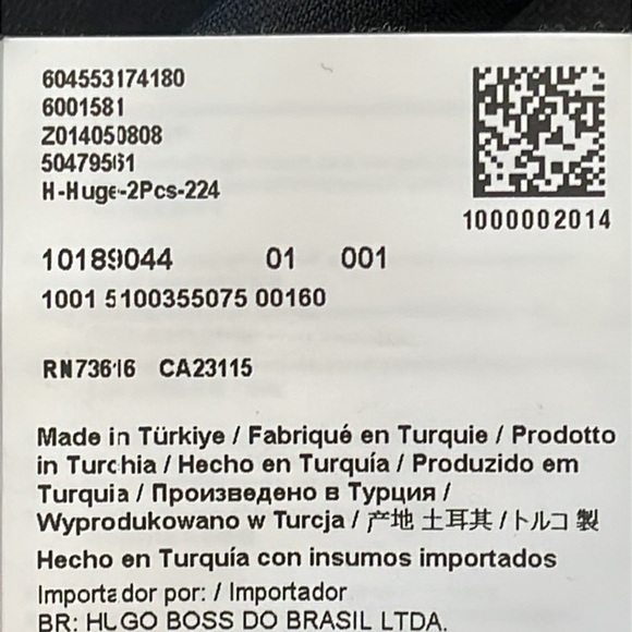 New BOSS Hugo Boss H Huge Dress Pants Black Wool - Picture 12 of 12